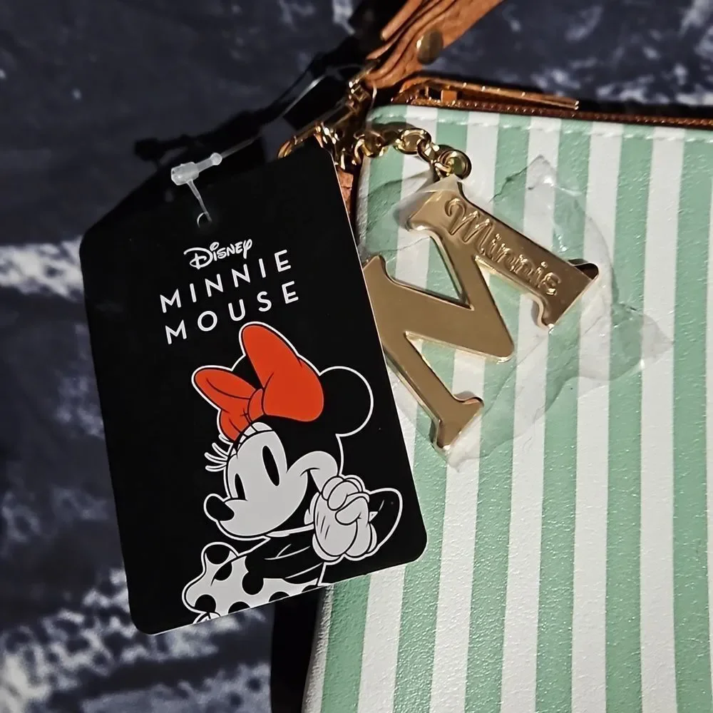 Disney 🎁 Minnie Mouse Floral and Green Striped Wrislet